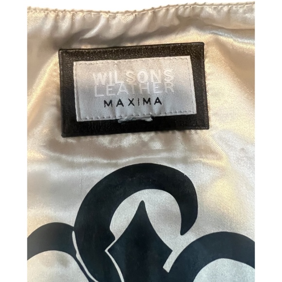 Wilsons Leather Moto Jacket Vintage Rare Biker Woman Men Distressed IX XXL Plus - Picture 10 of 15